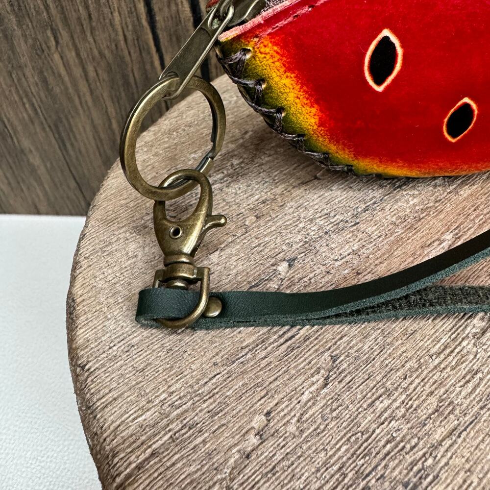 Genuine Leather Wallet Wristlet Watermelon Coin Purse NEW FAST SHIP - Picture 5 of 8
